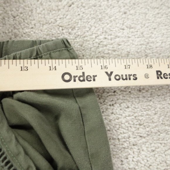 Knox Rose Cargo Joggers Womens Small Green Twill Elastic Waist Stretch Pockets - Picture 3 of 11